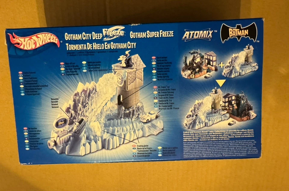 Hot Wheels Batman Gotham City Deep Freeze Mini Miniature Play-Set 2004 New - Image 2 of 4