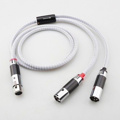Canare Dual XLR 3-Pin Male Splitter to XLR 4-Pin Female Headphone Adapter
