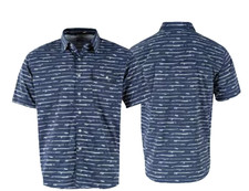 Salt Life Tools Of The Trade Performance Woven UV 30 Navy L Live Salty NWT NEW