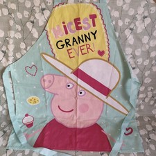 Peppa Pig-  'Nicest Granny Ever' - Grandma Pig -  Cooking Apron - Adult Size 