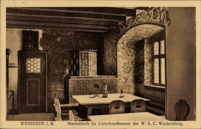 Postcard Weinheim an der Bergstraße Baden, regulars' table, accommodation room,... - 4961891