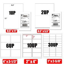 Shipping Label 8.5" x 5.5" Sticker Labels for Laser  Ink Jet Printer Any Size