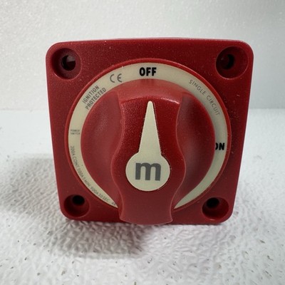 Blue Sea - 6006B-BSS MINI ON-OFF BATTERY SWITCH WITH KNOB - RED (FLM- 5) (1EA)