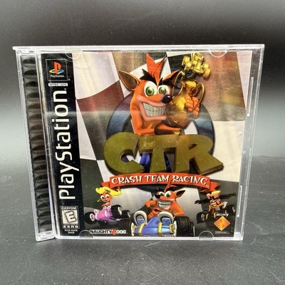 CTR Crash Team Racing PS1 PlayStation 1 Complete CIB Black Label (broken Case)