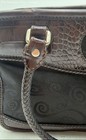 Brighton Womens Brown Black Crocodile Inner Pockets Heart Travel Makeup Bag — photo 3