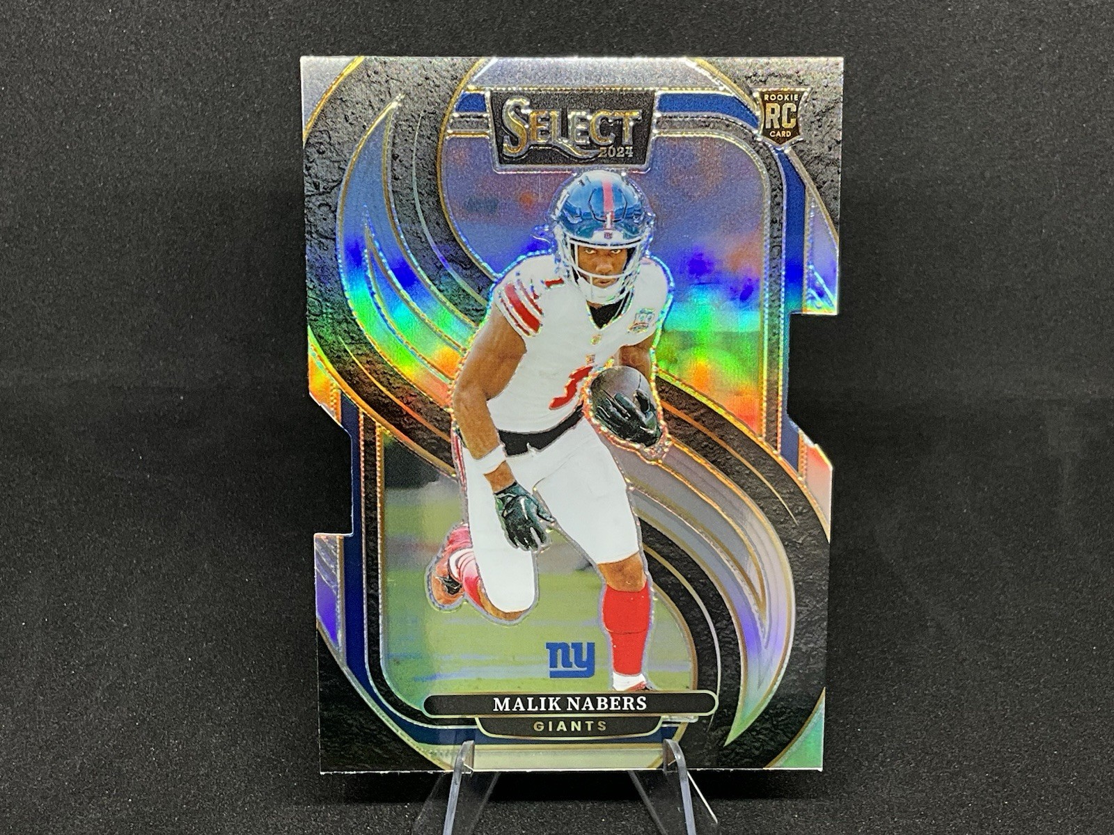 2024 Panini Select - Premier Level Malik Nabers #116 Silver Prizm Die-Cut (RC)