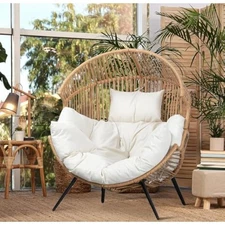 Egg chair wicker outdoor chairs, oversized patio chair oversized loung