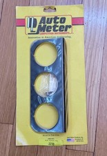 Auto Meter 2238 Black Aluminum Trim Panel 3-hole Gauge Mount For Under Dashboard Auto Meter 2238 Black Aluminum Trim Panel 3-hole Gauge Mount For Under Dashboard
