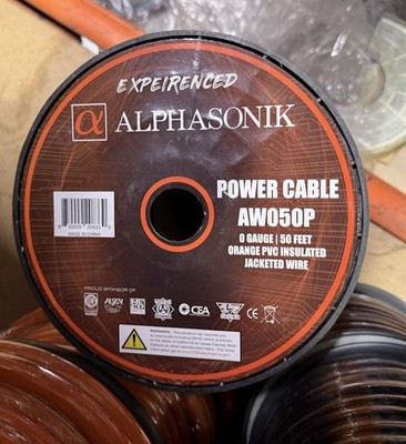 0 Gauge 50 Foot Power Cable Roll Alphasonik 
