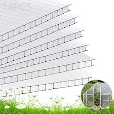 4mm Polycarbonate Greenhouse Panels, Twin-Wall Polycarbonates Sheet 150 x 60.5cm