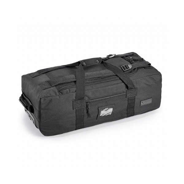 Borsone Trolley Militare 70L Nero Defcon5 Zaino Viaggio con Ruote e Maniglia