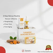 Turmeric Face Oil & Soap Bundle – Brightening, Anti-Acne & Even Tone Skincare