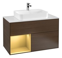 Villeroy & Boch Finion Waschbeckenunterschrank FüR Becken Mittig Regal Links...