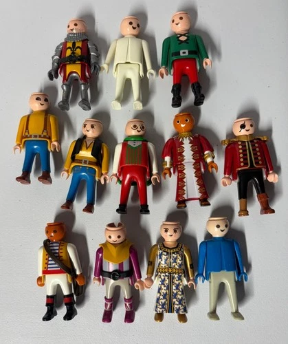 Vtg 1981-2015 Playmobil People approx. 3" Figures Lot Of 12. Replacement figures