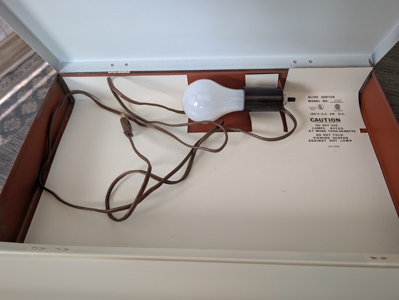 Vintage Glenwood Illuminated Slide Sorter Model #S740 Backlit Tray Metal Case