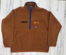 Patagonia Lightweight Synchilla Fleece Pullover 1/2 Zip Brown Men's Sweater XL