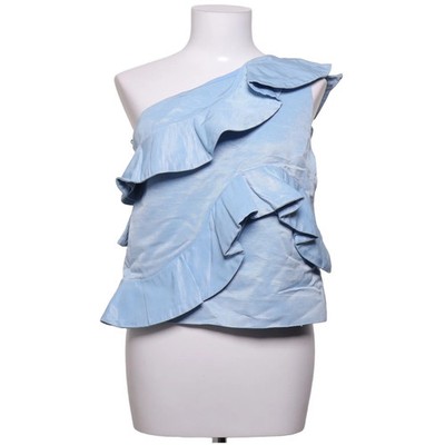 MSGM, Top, Größe: 34, Blau, Baumwolle/Polyester/Viskose, Batik, Damen #qeC