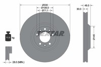 2X Textar Bremsscheibe Pro 92129503 FüR C6 C5 Peugeot 407 Sw 9D 9U CitroËN 607 3