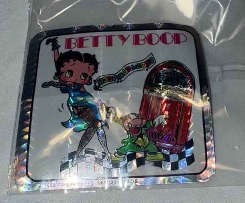 Vintage 1985 Betty Boop Dancing Sticker Jukebox Rock-ola Holographic - Picture 7 of 7