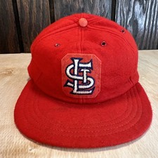 VINTAGE 60s St Louis Cardinals Hat Fitted Cap Large Youth MLB Wool Union Made