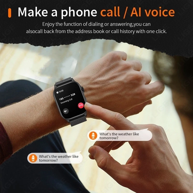 Military Outdoor Sports Smart Watch Waterproof Bluetooth Call For Android iPhone - Image 3 of 4