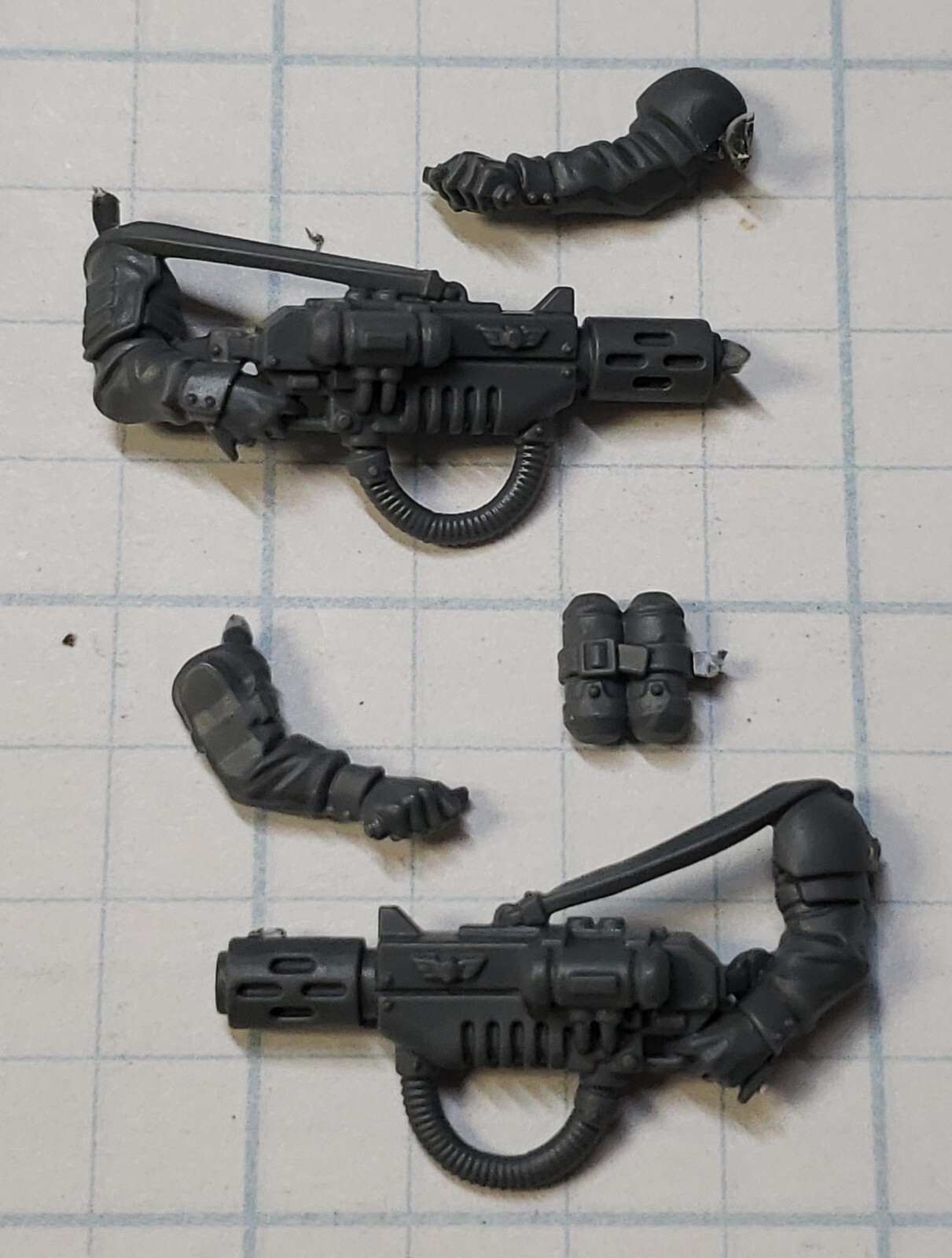 Warhammer 40K Astra Militarum – Pezzi Cadian Command Squad (parti #68-74) Nuovi In Plastica
