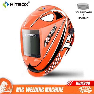 Large View Area Welder Helmet True Color Mask Auto-Darkening Cap for Arc Tig Mig
