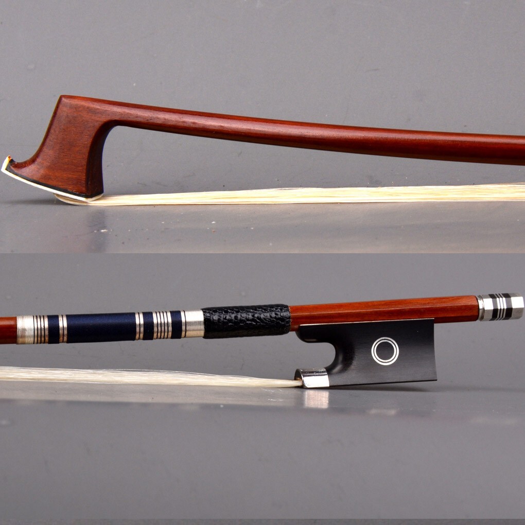 Arco Violín Antiguo Pernambuco D. Peccatte Copia Maestro 4/4 Ébano Anillo Rana Plata