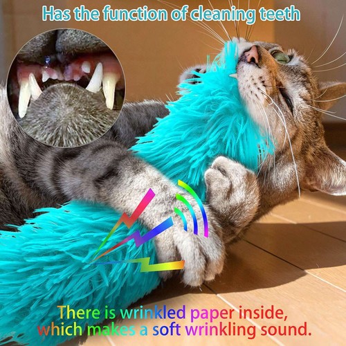Indoor Cat Kicker Catnip Toy Plush Pillow for Cat Chasing Chewing Teething Clean - Picture 5 of 17