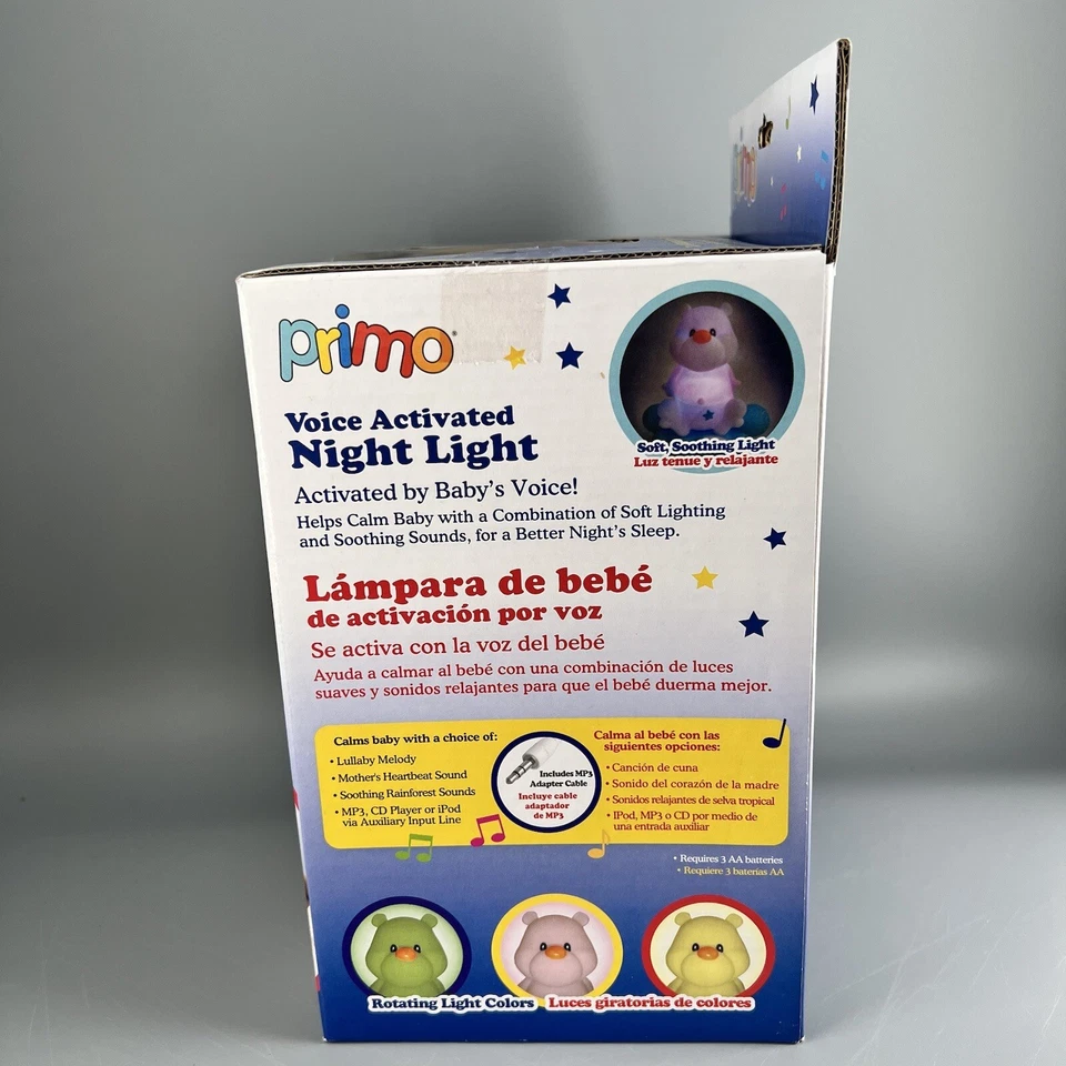 Chupete musical Primo con luz nocturna activada por voz para bebé latidos del corazón conectar al teléfono Foto 2 de 4