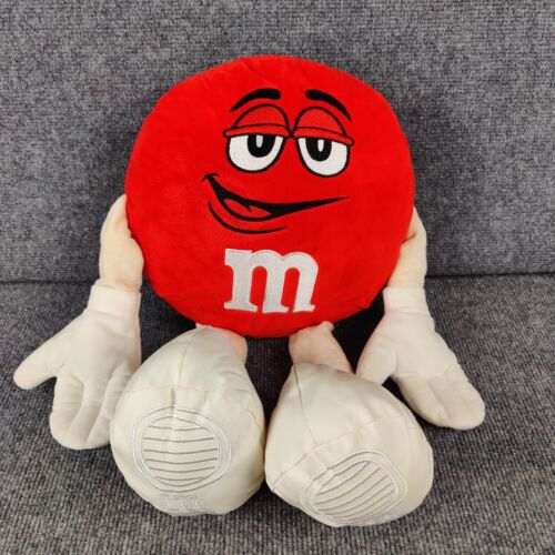 Red M&M Plush Toy Thumbs Up Chocolate Candy Doll Mars World NYC Stuffed Toy 18" - Foto 1 di 13