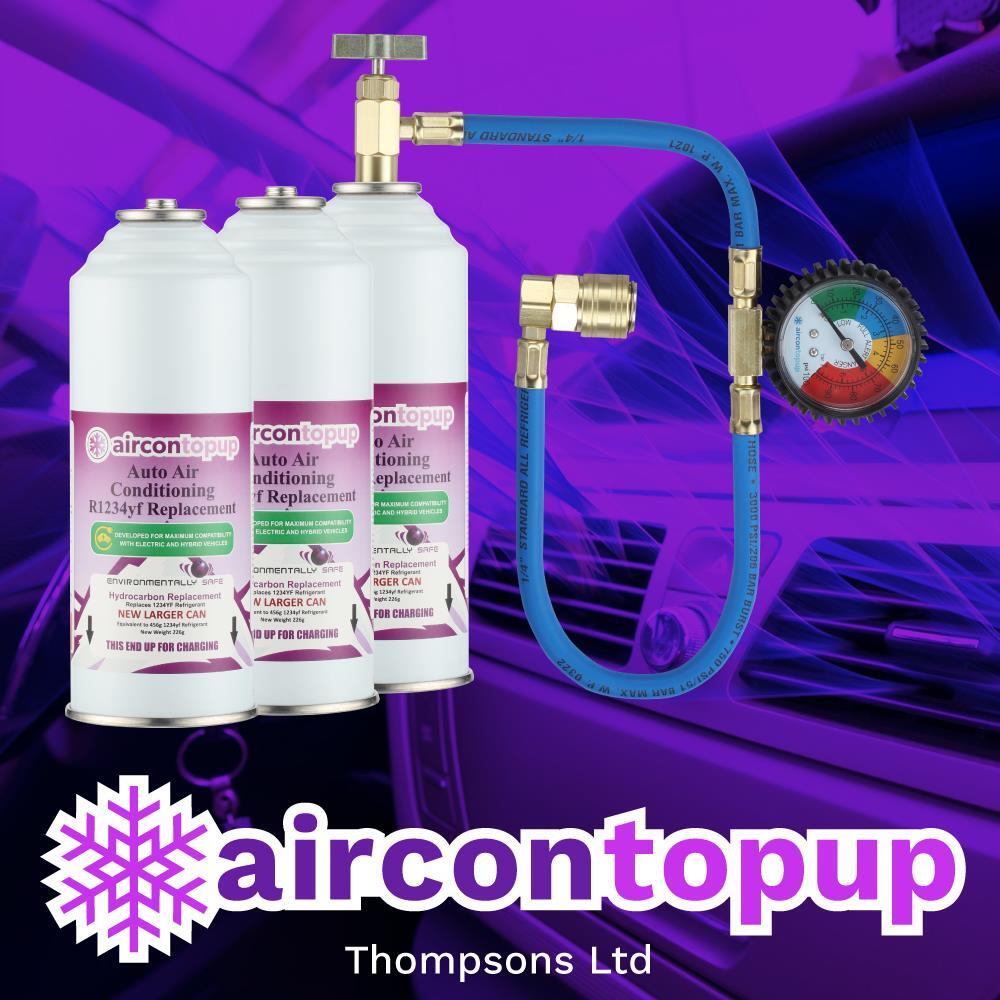 Electric Car Aircon AC R1234yf Compatible Refill Regas Gas x3+ Hose