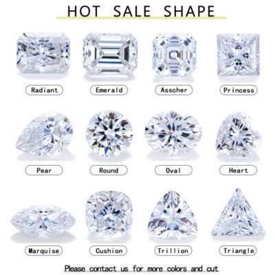 White GH Color Loose Moissanite Stone VVS1 Fancy Cut Gemstone DIY Ring Jewelry