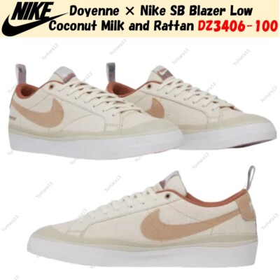 Doyenne × Nike SB Blazer Low Coconut Milk and Rattan DZ3406-100 Men's Size