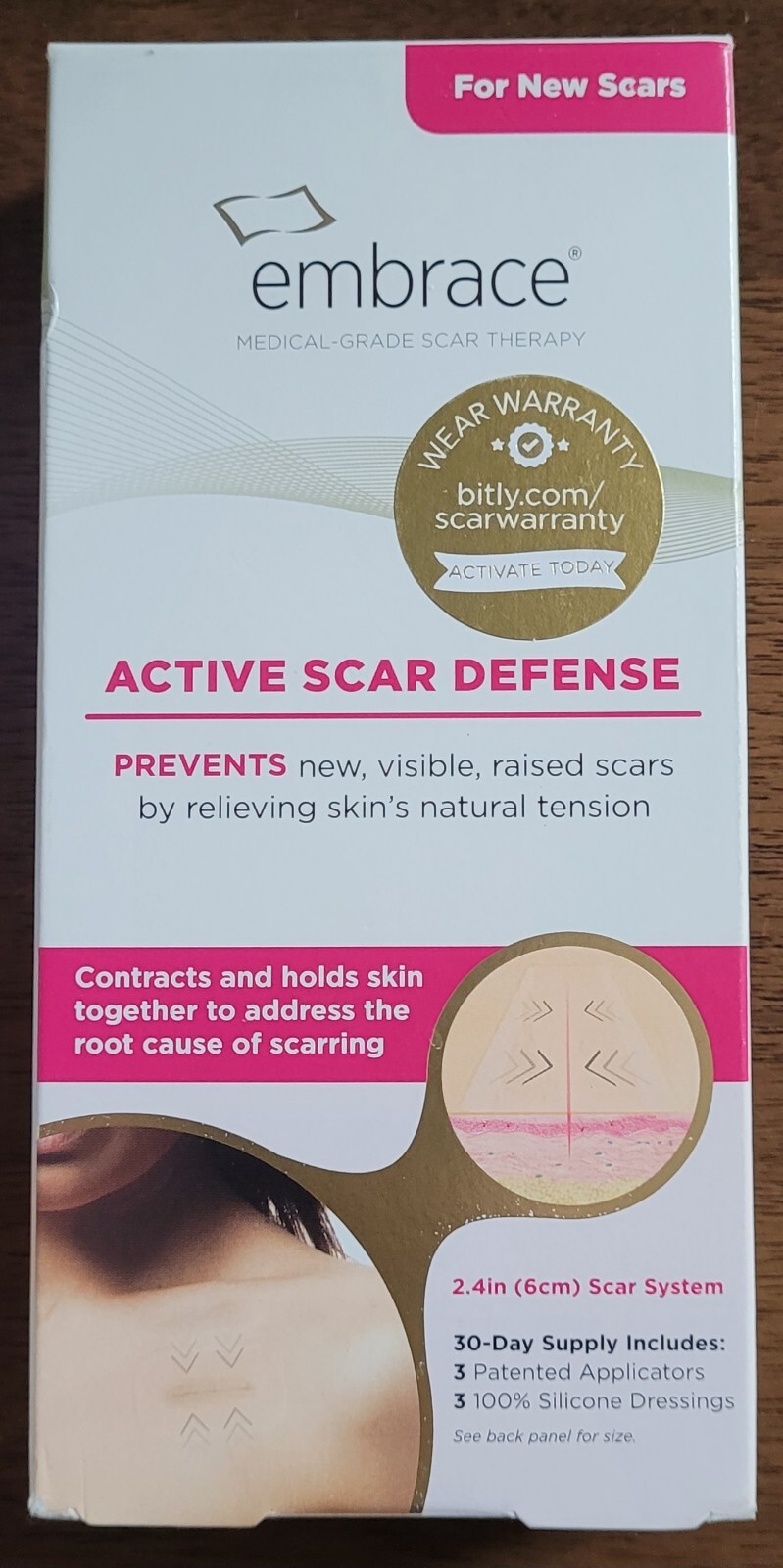 Embrace Active Scar Defense for New Scars FDACleared Silicone Scar