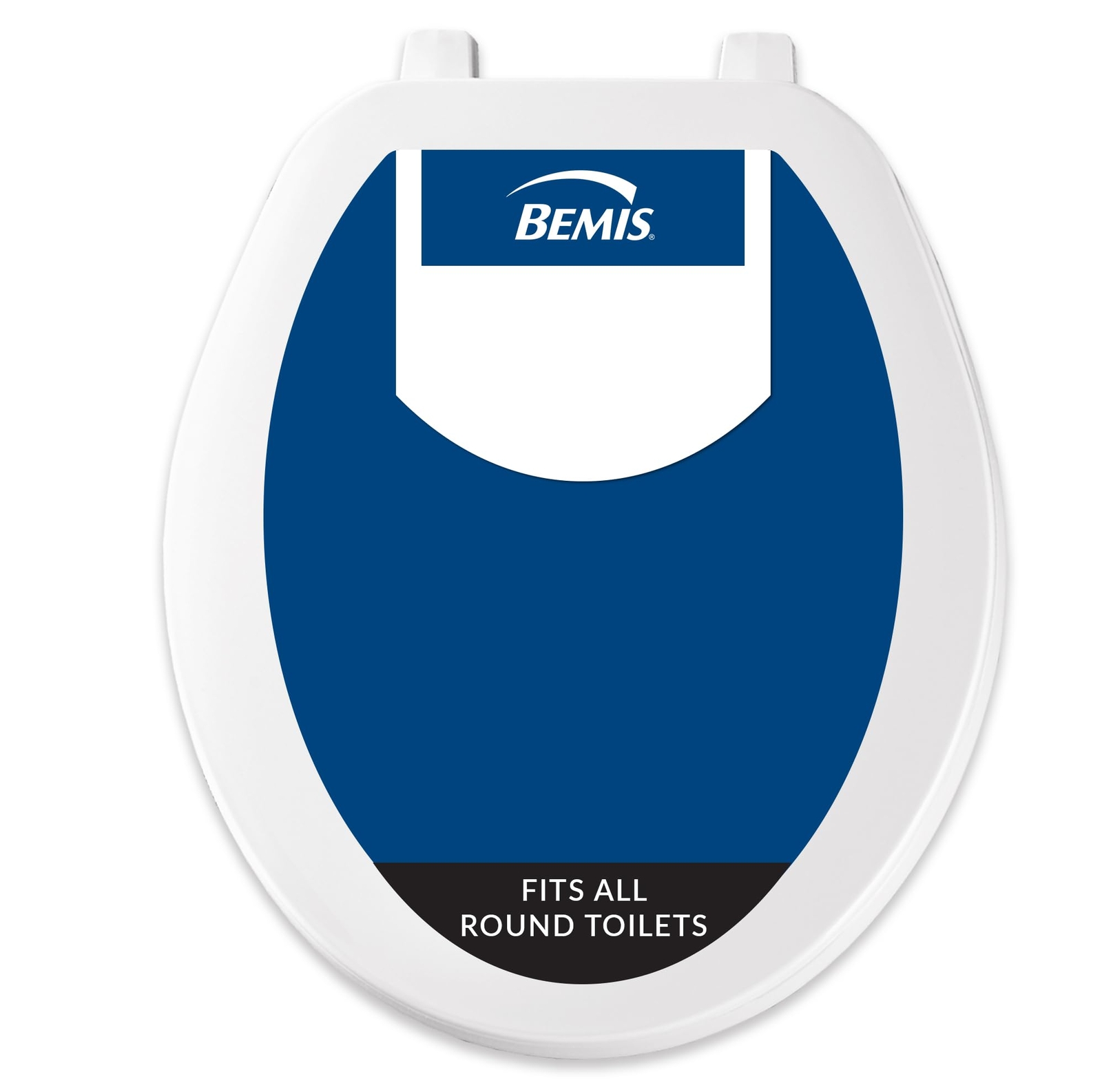 70 White Round Heavy-Duty Plastic Toilet Seat - Durable & Sturdy