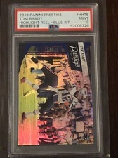 2019 Panini Prestige Xtra Points Blue Highlight Reel Tom Brady PSA 9 Patriots TB