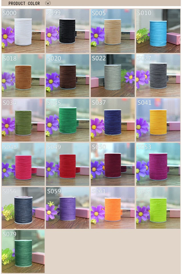 Professional 8 Strands Waxed Lined Thread 0.7mm 85M hand sewing leathercraft - Image 3 of 4