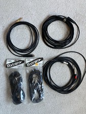 5 cords--audio patch-guitar, amp, etc., and microphone extension 15, 20, 25'