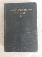 Vintage Book Masterpieces Of English Poetry 1894 From Milton To Tennyson