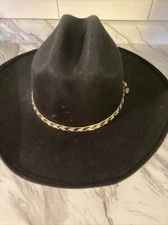 Cody James Sedona Boot Barn KIDS Cowboy Hat Black Felt 100% Wool - KIDsize L/XL 