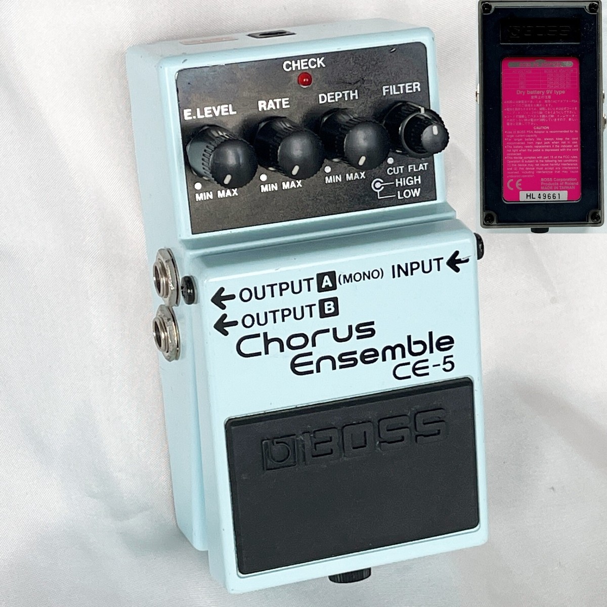 BOSS CE-5 CHORUS ENSEMBLE　ピンクラベル BOSS CE-5 Chorus Ensemble 1998 Vintage Guitar Pedal Pink