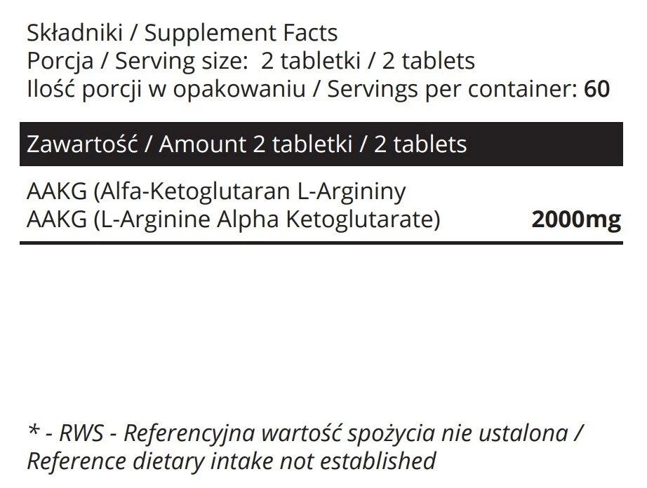 AAKG 1000 mg – Tablets – L-Arginine – Muscle Pump & Sexual Performance – Sowelo - Image 3 of 4