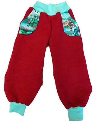 HANDARBEIT Hose Pumphose Mitwachshose Winterhose Wollwalk Kinder Handmade