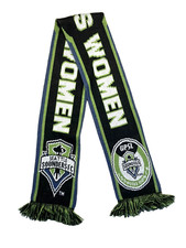 SEATTLE SOUNDERS FC Black Warm WPSL WOMEN'S SOCCER SCARF Football Team Fan Gear