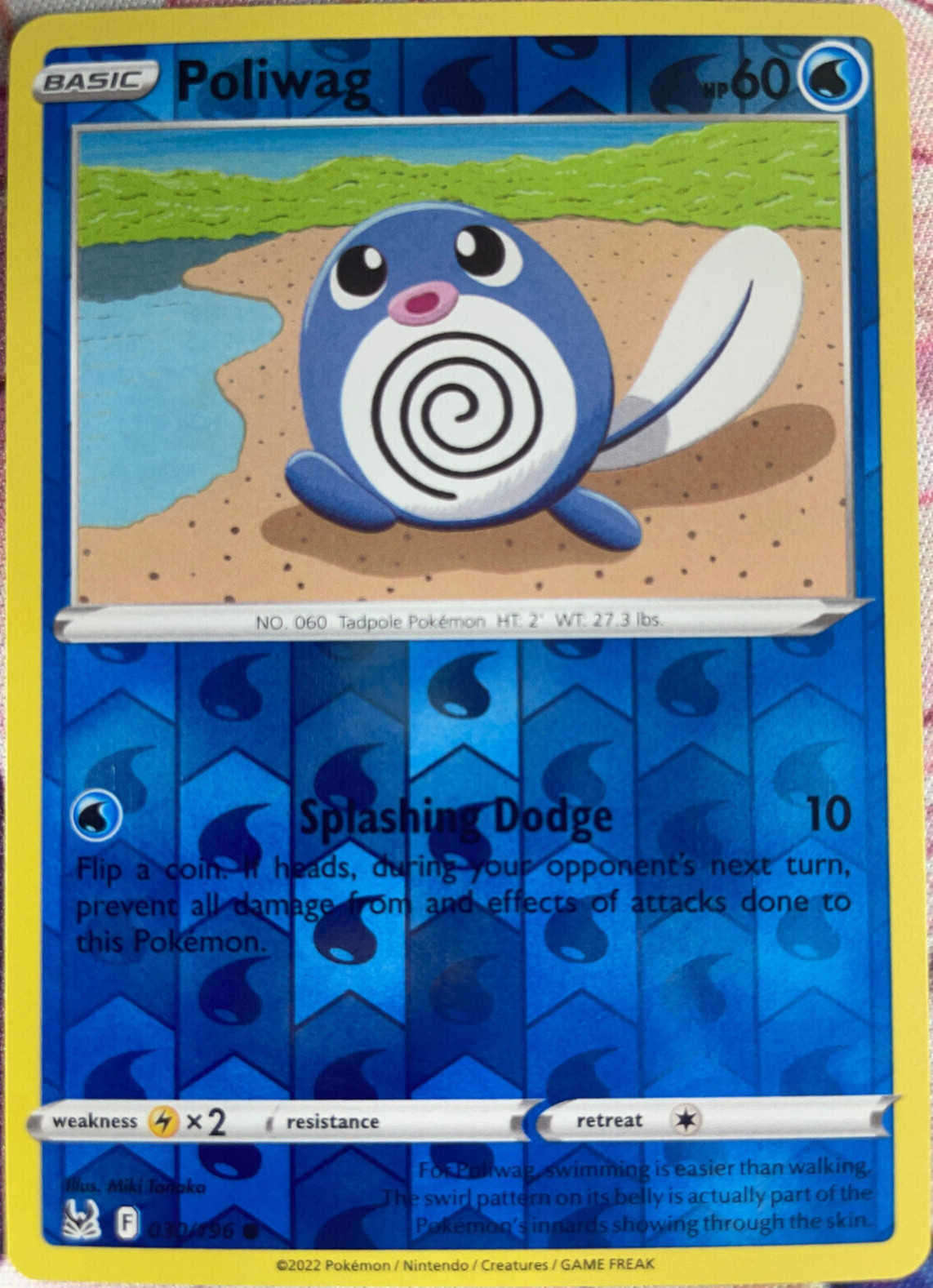 Poliwag Reverse Holo - 030/196 - Lost Origin Pokemon 2022