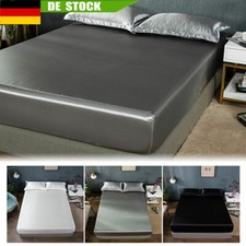 Spannbettlaken Glanz Seide Satin Spannbetttuc...