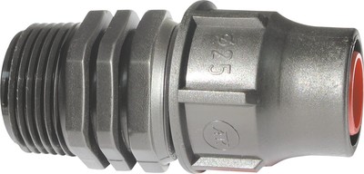 PP Fitting System Lock für PE Rohr PN4 16 20 25 mm Verschraubung mit AG 