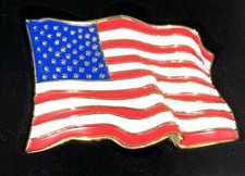 American Flying USA Flag Men's Belt Buckle Gold-Tone 70080
