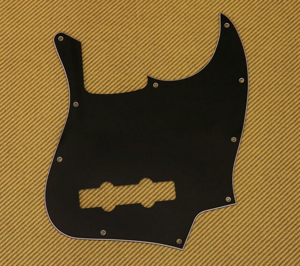Allparts Jazz Bass Pickguard Black 3 Ply 10 Hole for sale online eBay